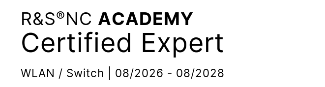 R&S NC Academy Certified Expert – WLAN / Switch